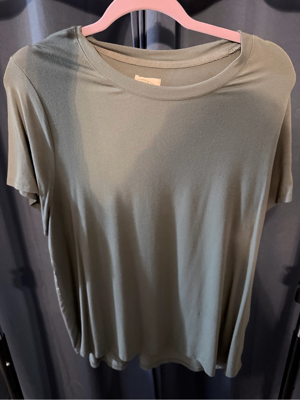Thread & Supply Olive Green Short Sleeve Crewneck Top